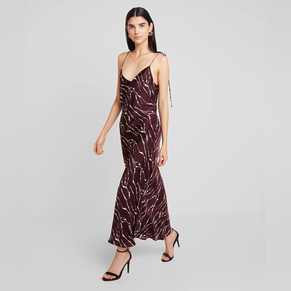 Whistles Dagma Twig Print Slip Dress – Size 8